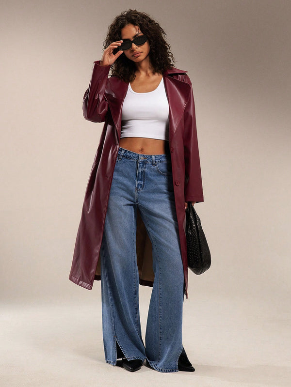 Ropa de Mujer, Ropa de Exterior para Mujer, Gabardinas para Mujer, 44902776, Burdeos