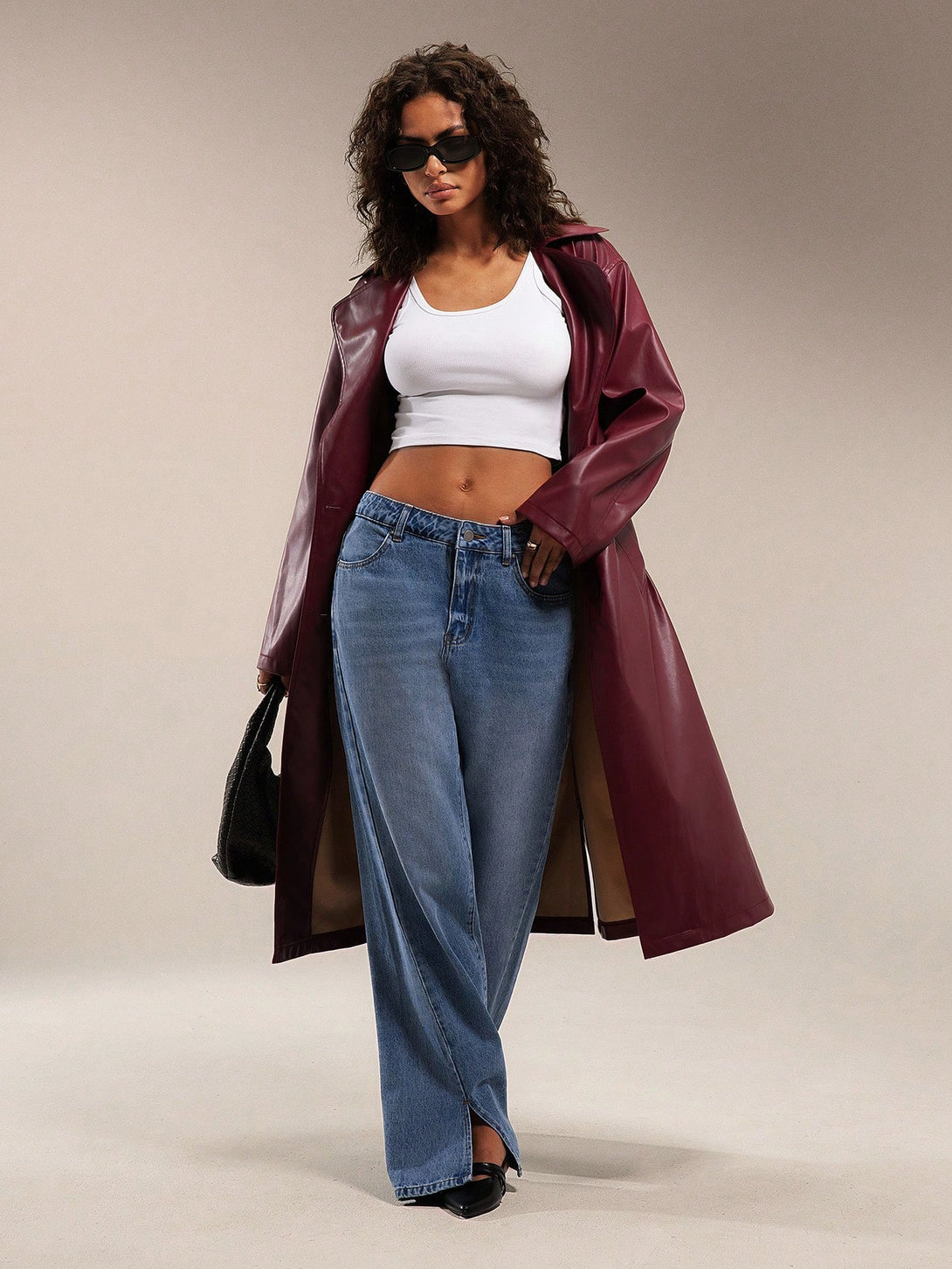 Ropa de Mujer, Ropa de Exterior para Mujer, Gabardinas para Mujer, 44902776, Burdeos