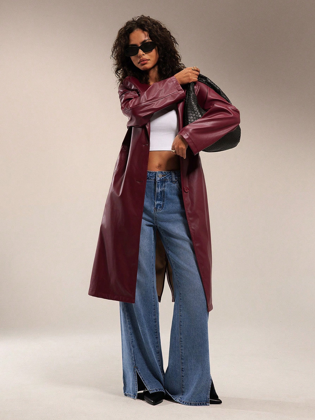 Ropa de Mujer, Ropa de Exterior para Mujer, Gabardinas para Mujer, 44902776, Burdeos