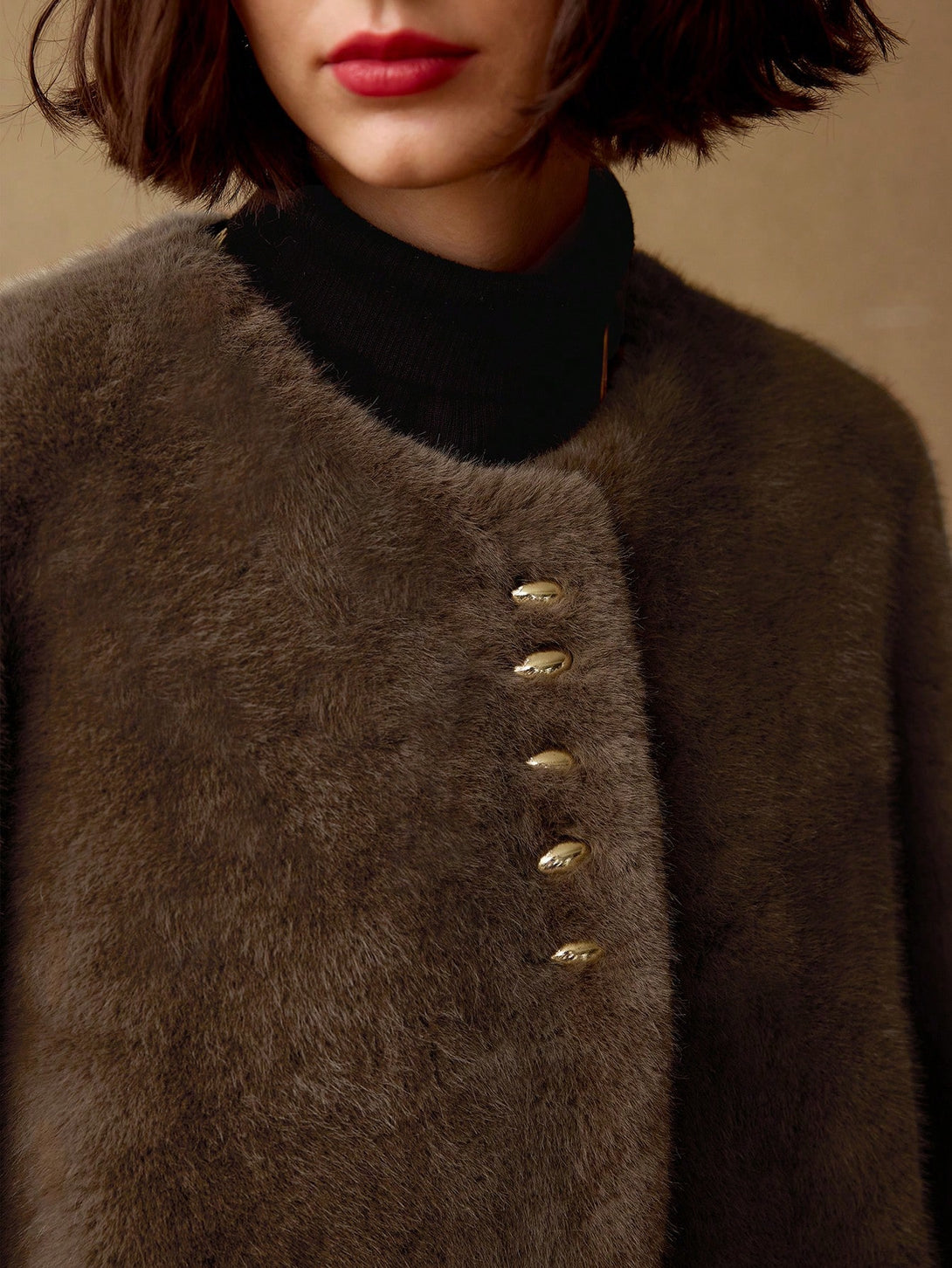Ropa de Mujer, Ropa de Exterior para Mujer, Abrigos de Pieles Similares para Mujer, OUTFITS LOOKBOOK, 44929032, Café integral