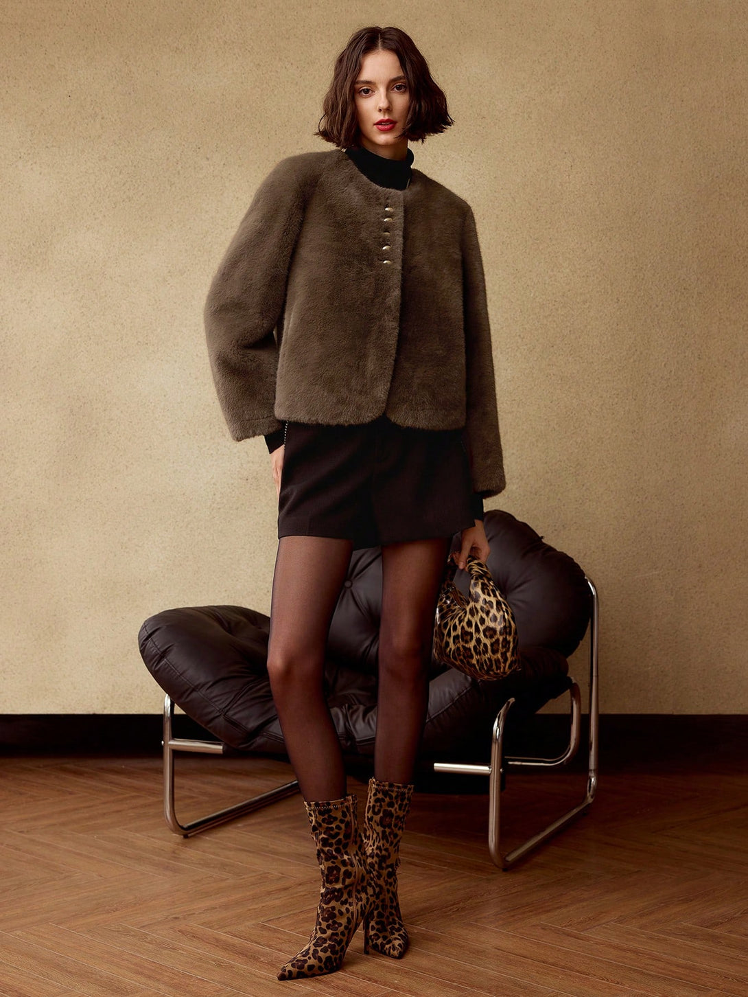 Ropa de Mujer, Ropa de Exterior para Mujer, Abrigos de Pieles Similares para Mujer, OUTFITS LOOKBOOK, 44929032, Café integral