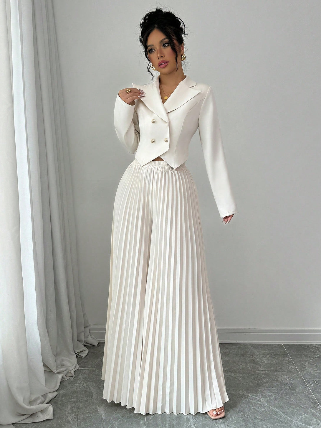 Ropa de Mujer, Conjunto para Mujer, Ropa Dos piezas para Mujer, 44928772, Beis