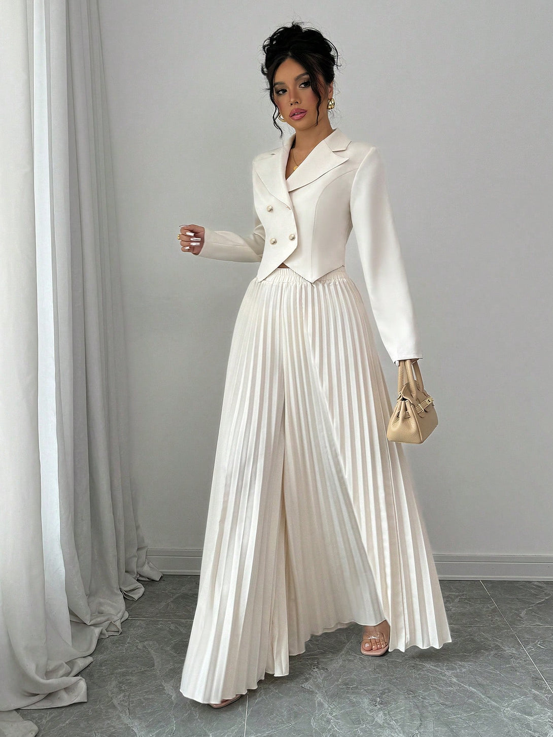 Ropa de Mujer, Conjunto para Mujer, Ropa Dos piezas para Mujer, 44928772, Beis