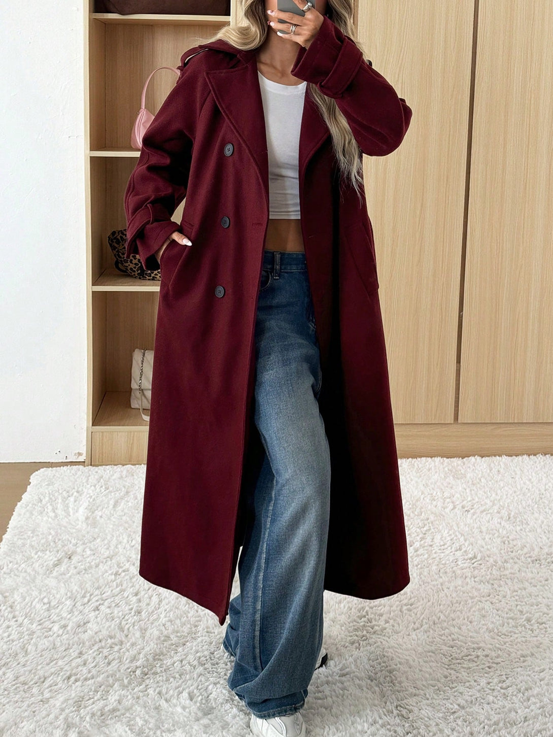 Ropa de Mujer, Ropa de Exterior para Mujer, Abrigos de Mujer, 44497820, Burdeos