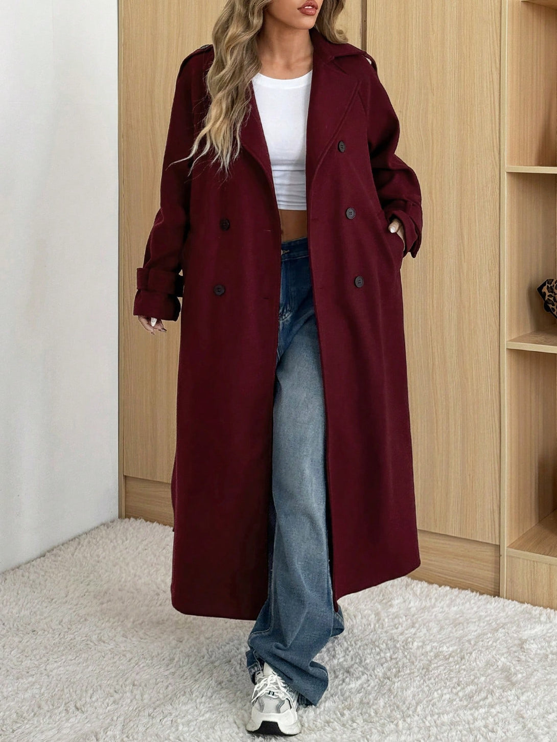 Ropa de Mujer, Ropa de Exterior para Mujer, Abrigos de Mujer, 44497820, Burdeos