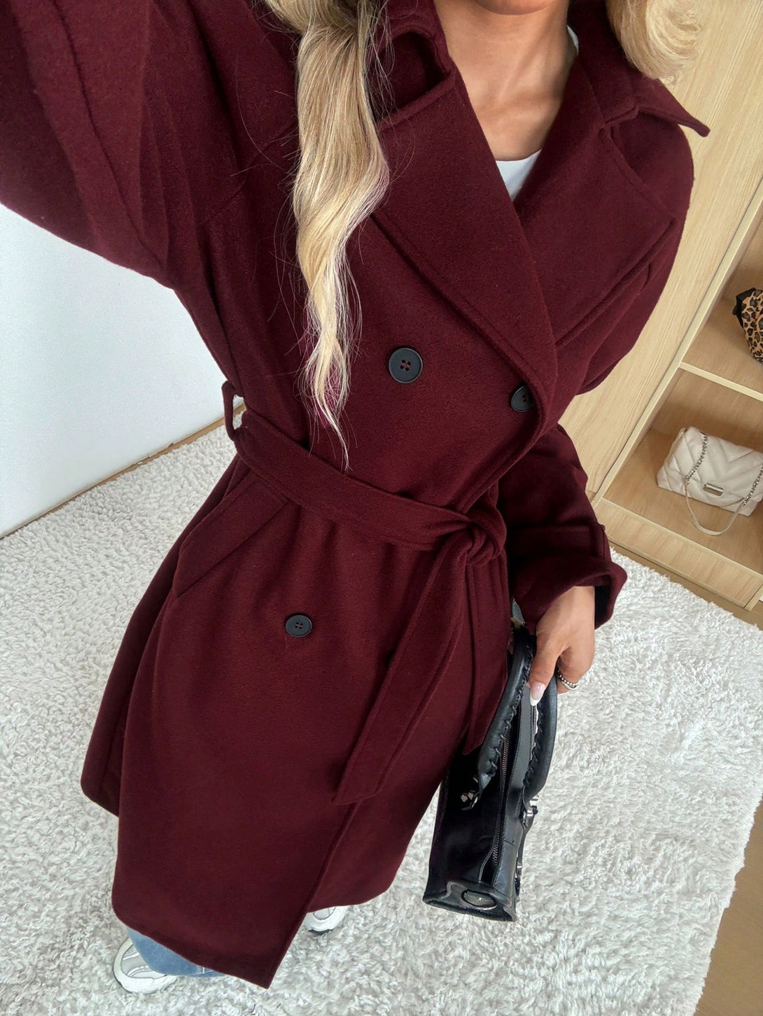 Ropa de Mujer, Ropa de Exterior para Mujer, Abrigos de Mujer, 44497820, Burdeos