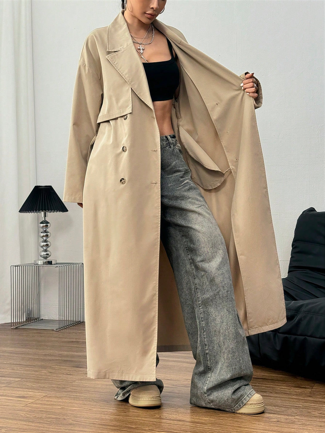 Ropa de Mujer, Ropa de Exterior para Mujer, Gabardinas para Mujer, OUTFITS LOOKBOOK, 45318450, Caqui