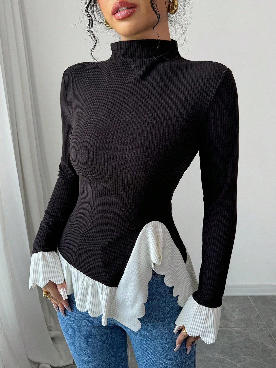 Ropa de Mujer, Tops & Blusas & Camisetas de Mujer, Camisetas de Mujer, 45344285, Blanco y Negro