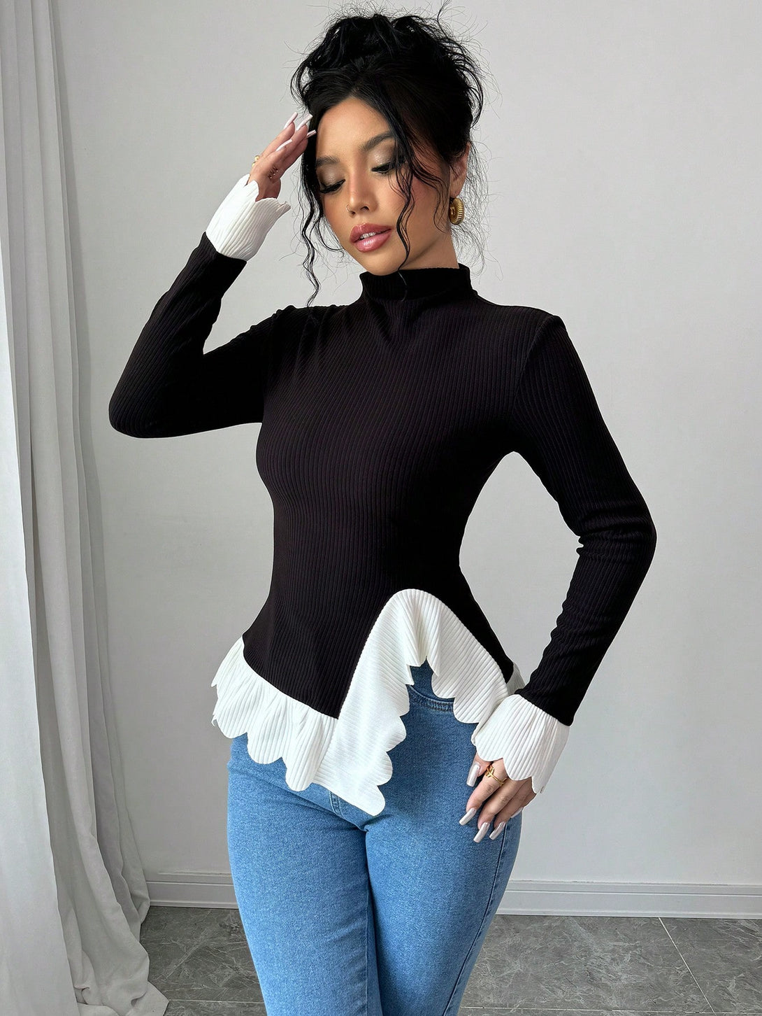 Ropa de Mujer, Tops & Blusas & Camisetas de Mujer, Camisetas de Mujer, 45344285, Blanco y Negro