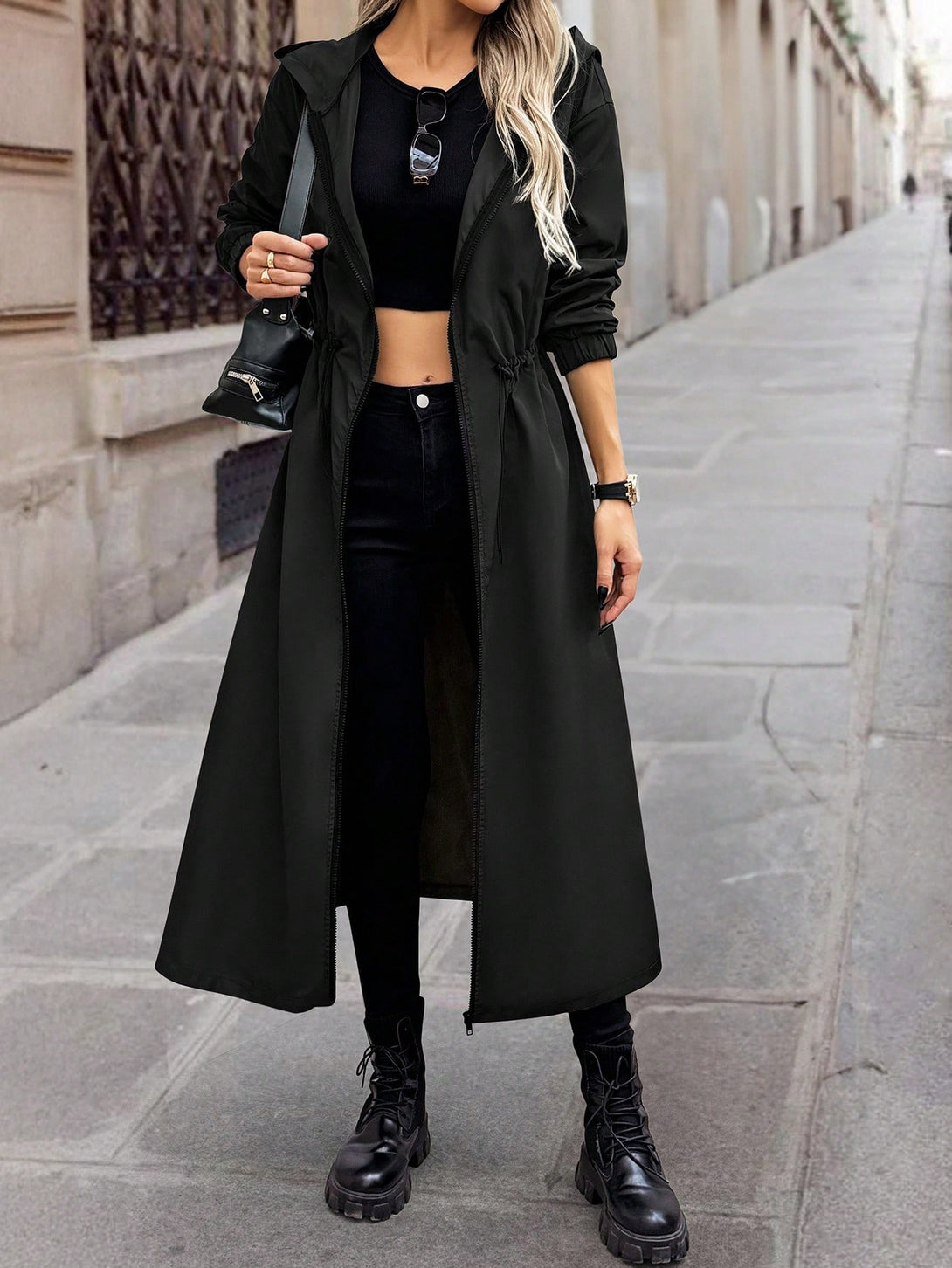Ropa de Mujer, Ropa de Exterior para Mujer, Gabardinas para Mujer, 45513076, Negro