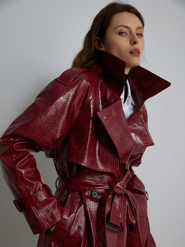 Ropa de Mujer, Ropa de Exterior para Mujer, Gabardinas para Mujer, 46004500, Rojo