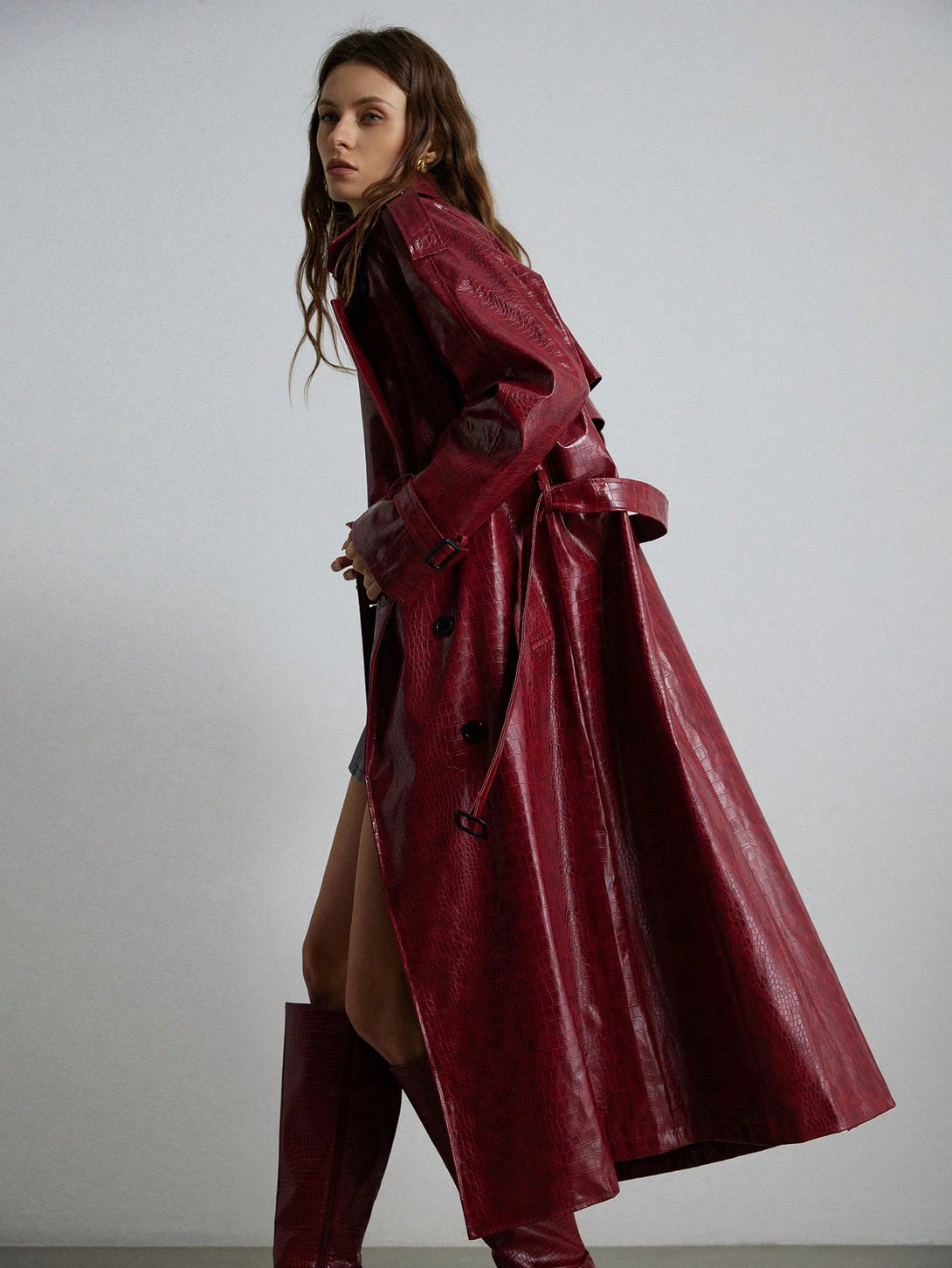 Ropa de Mujer, Ropa de Exterior para Mujer, Gabardinas para Mujer, 46004500, Rojo