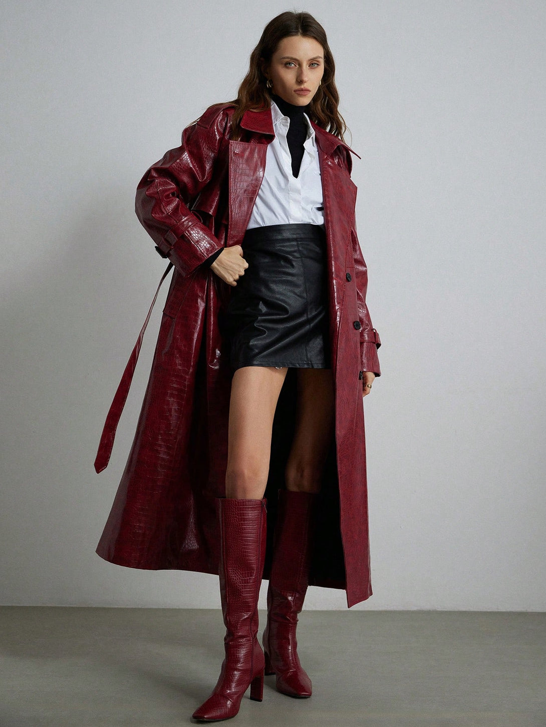 Ropa de Mujer, Ropa de Exterior para Mujer, Gabardinas para Mujer, 46004500, Rojo