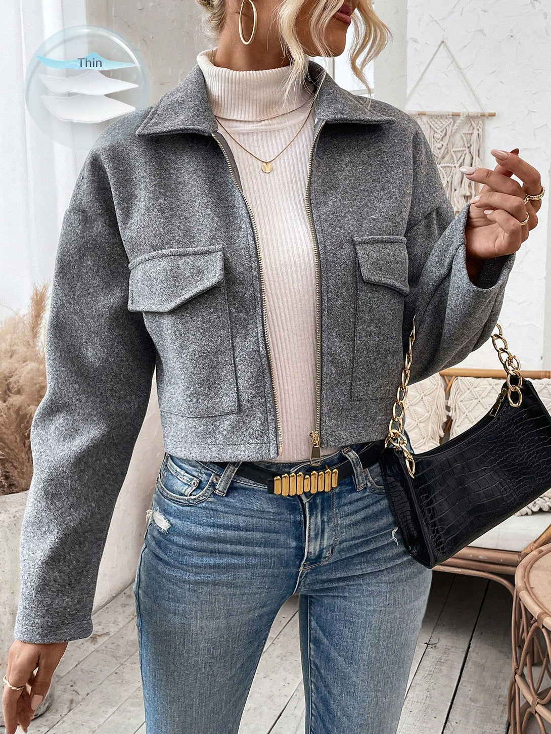 Ropa de Mujer, Ropa de Exterior para Mujer, Abrigos de Mujer, 26339787, Gris