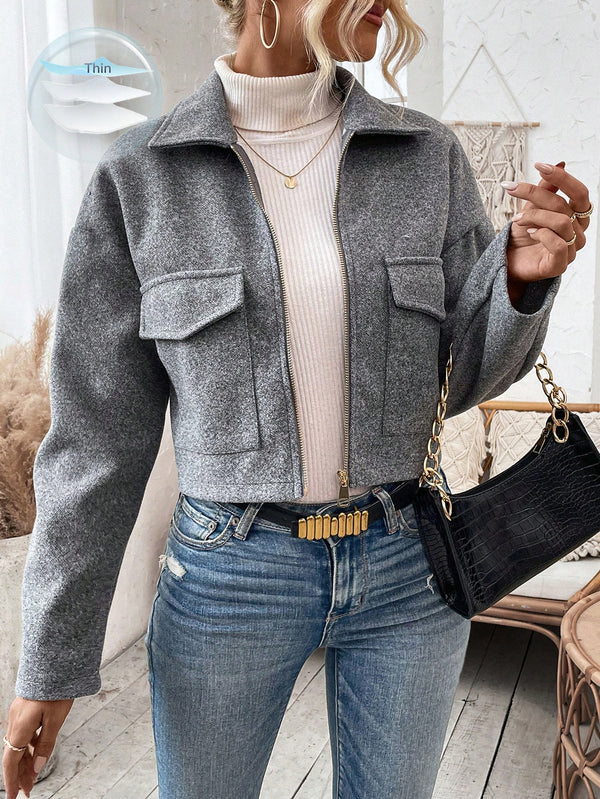 Ropa de Mujer, Ropa de Exterior para Mujer, Abrigos de Mujer, 26339787, Gris