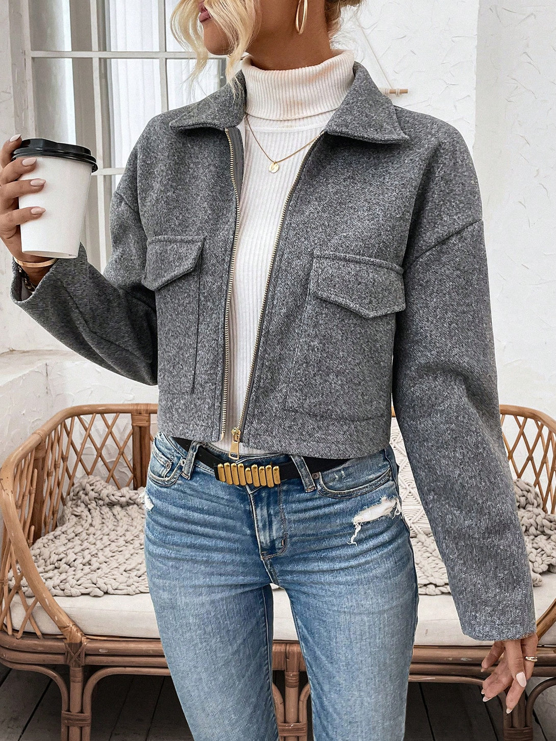 Ropa de Mujer, Ropa de Exterior para Mujer, Abrigos de Mujer, 26339787, Gris