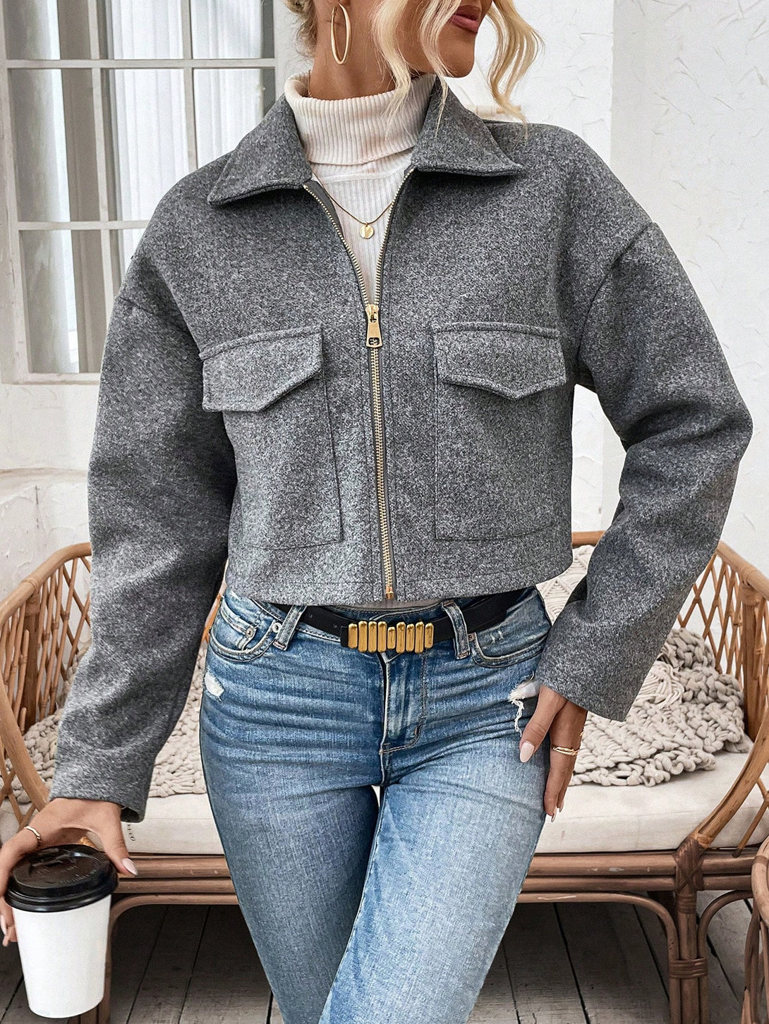 Ropa de Mujer, Ropa de Exterior para Mujer, Abrigos de Mujer, 26339787, Gris