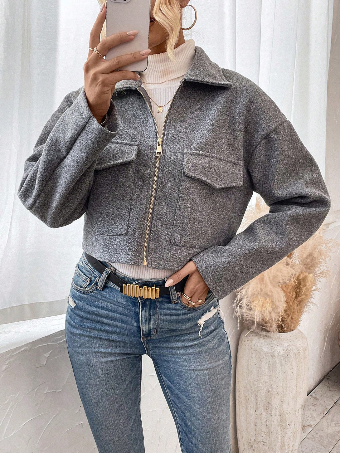Ropa de Mujer, Ropa de Exterior para Mujer, Abrigos de Mujer, 26339787, Gris