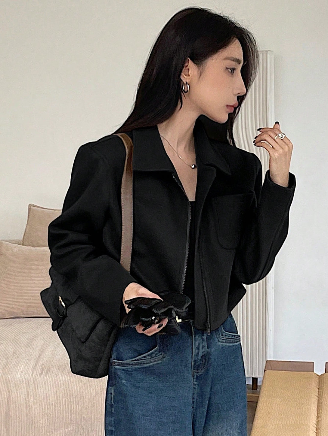 Ropa de Mujer, Ropa de Exterior para Mujer, Cazadoras para Mujer, 46228308, Negro