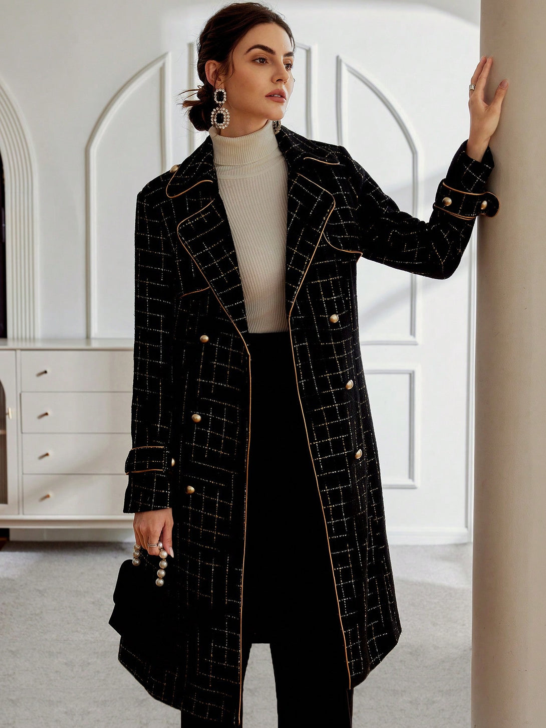 Ropa de Mujer, Ropa de Exterior para Mujer, Gabardinas para Mujer, 46448545, Negro