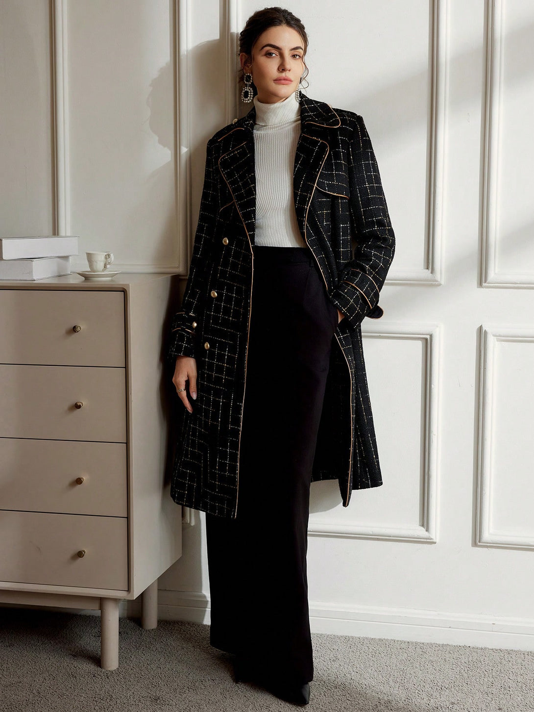 Ropa de Mujer, Ropa de Exterior para Mujer, Gabardinas para Mujer, 46448545, Negro