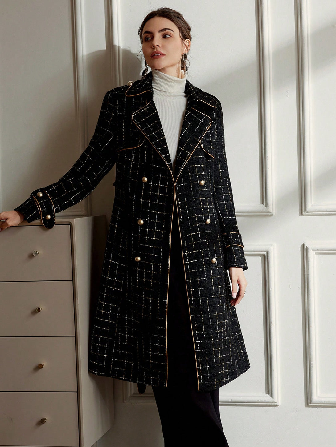 Ropa de Mujer, Ropa de Exterior para Mujer, Gabardinas para Mujer, 46448545, Negro