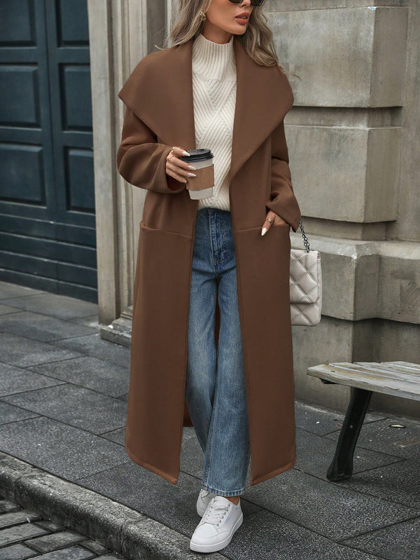 Ropa de Mujer, Ropa de Exterior para Mujer, Abrigos de Mujer, 46577647, Café integral