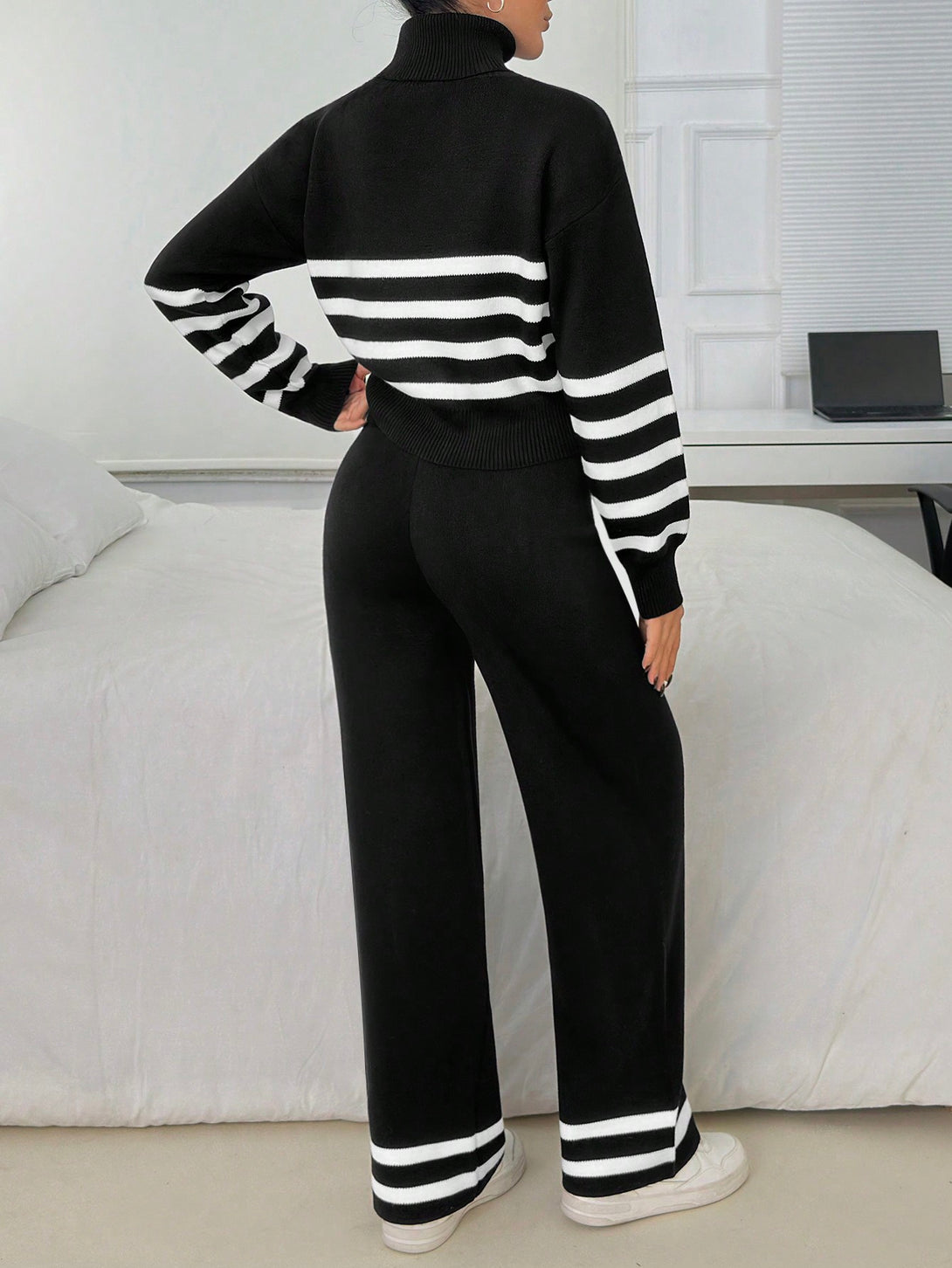 Ropa de Mujer, Tejido de Punto de Mujer, Acordes de Jersey de Mujer, 46753398, Negro