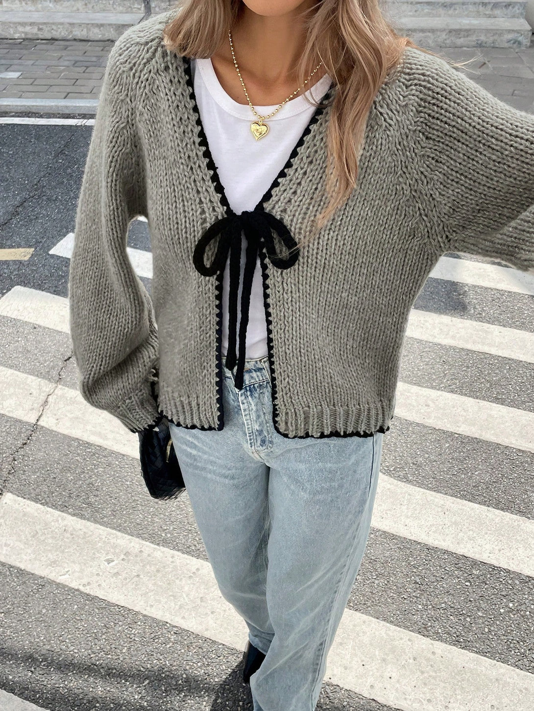 Ropa de Mujer, Tejido de Punto de Mujer, Cárdigans de Mujer, 46913390, Gris