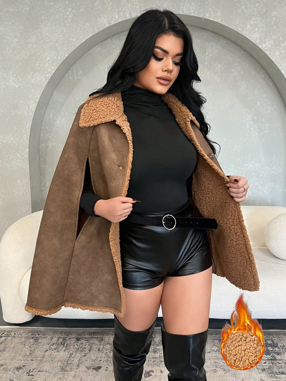 Ropa de Mujer, Ropa de Exterior para Mujer, Abrigos de Mujer, 46923931, Marrón