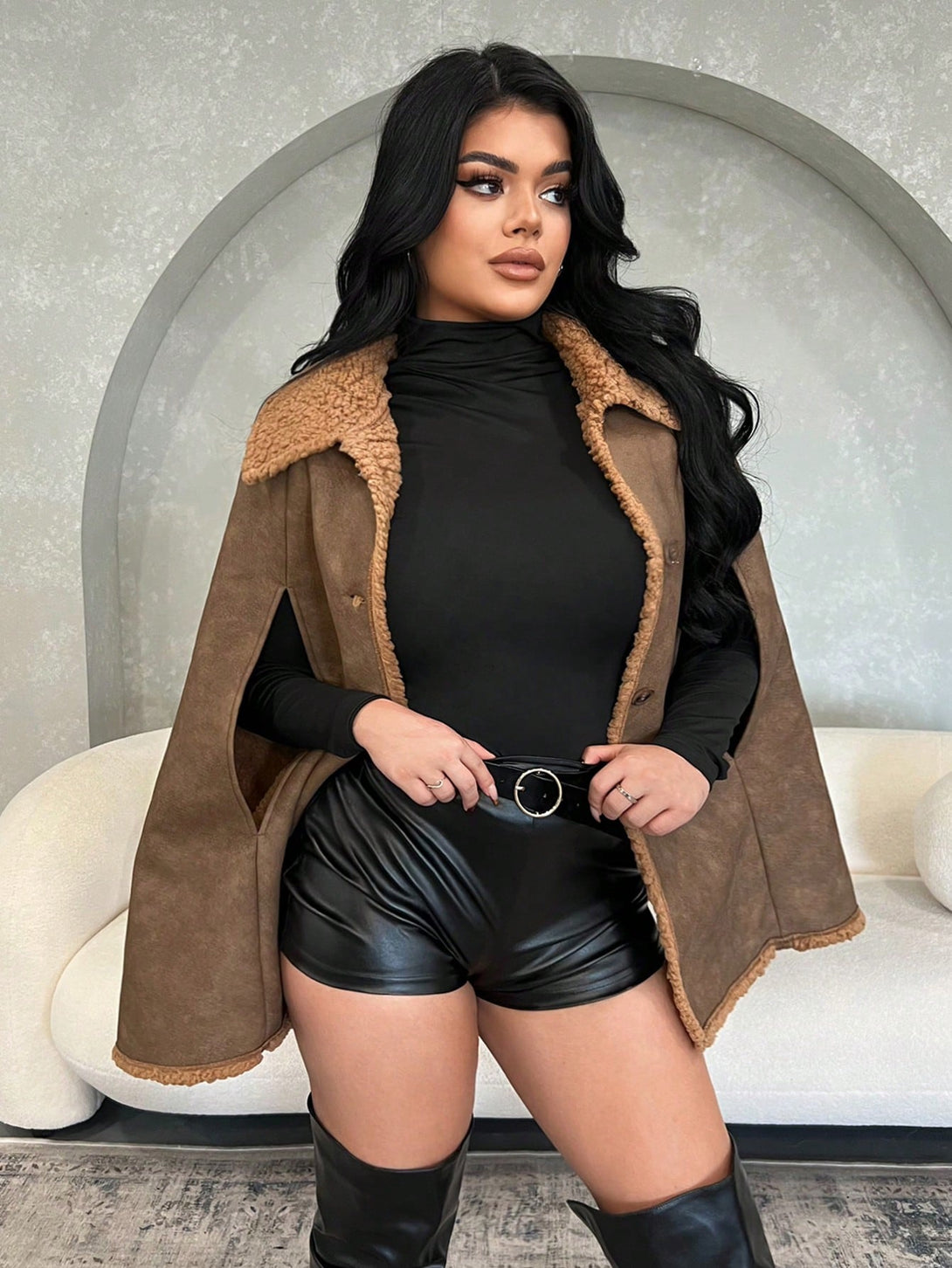 Ropa de Mujer, Ropa de Exterior para Mujer, Abrigos de Mujer, 46923931, Marrón