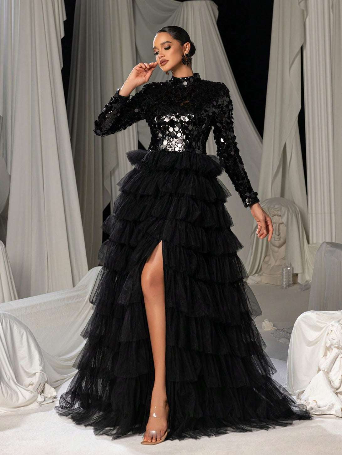 Ropa de Mujer, Bodas & Eventos, Ropa de Fiesta de Mujer, Vestidos formales y de noche para mujer, 46132294, Negro
