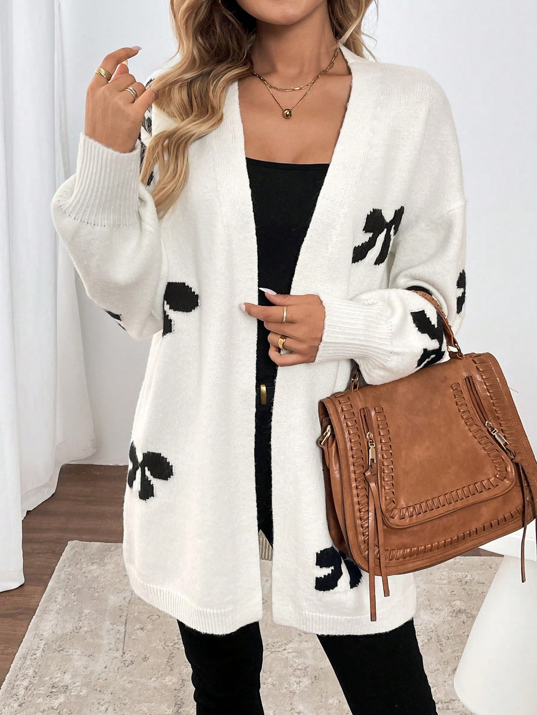 Ropa de Mujer, Tejido de Punto de Mujer, Cárdigans de Mujer, 47304489, Blanco