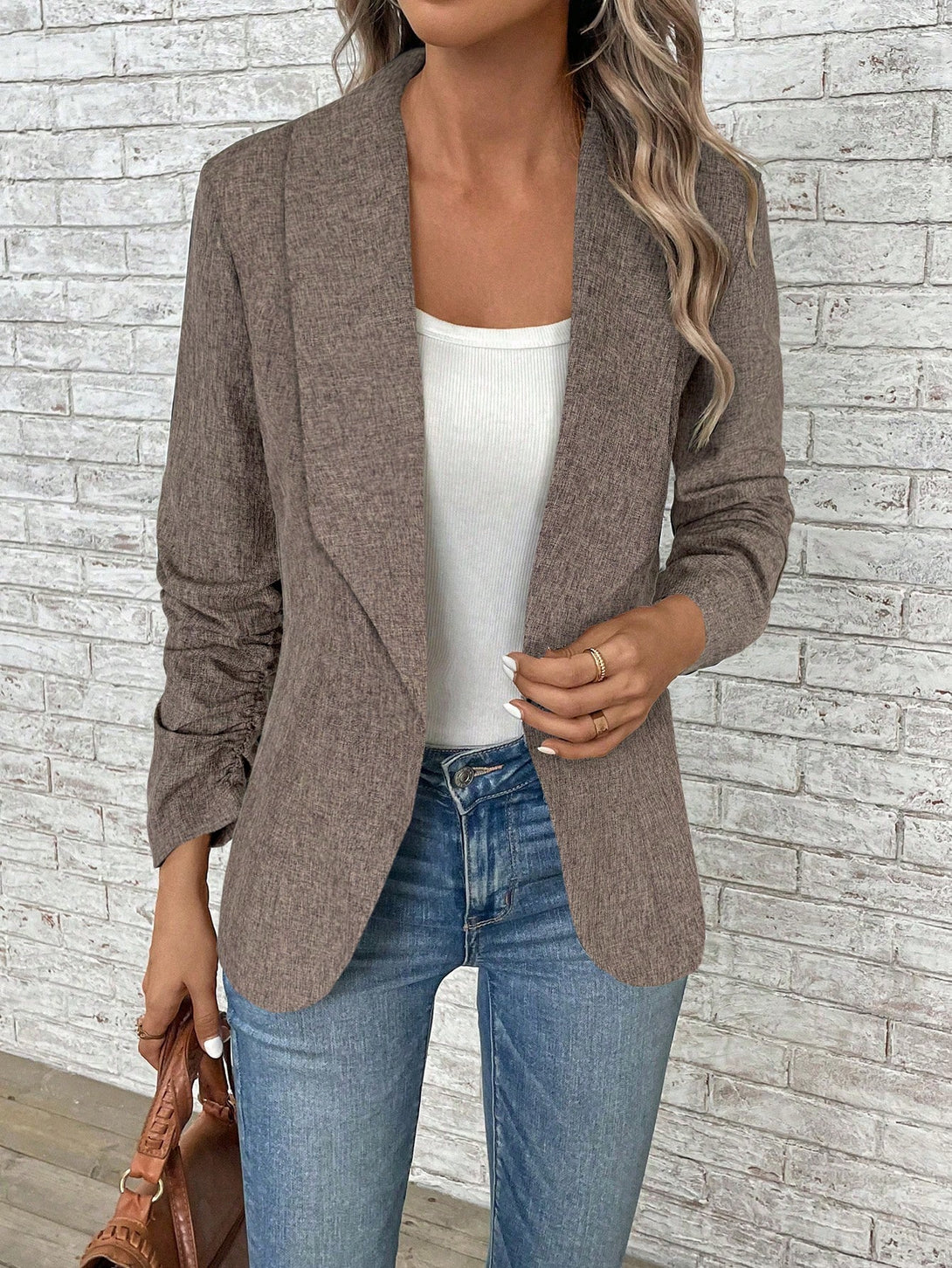 Ropa de Mujer, Trajes de Mujer, Blazers de Mujer, 47674650, Marrón