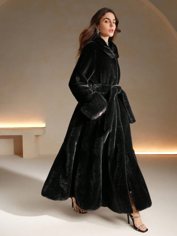 Ropa de Mujer, Ropa de Exterior para Mujer, Abrigos de Pieles Similares para Mujer, 47954356, Negro