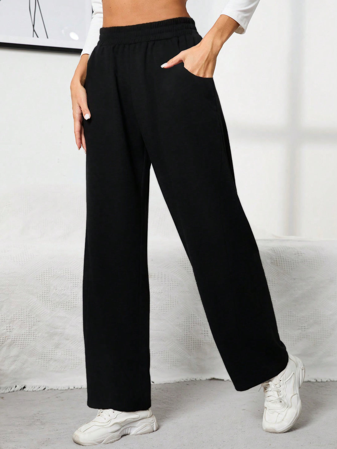 Ropa de Mujer, Bottoms de Mujer, Pantalones de Deporte para Mujer, Colección de trajes de mujer, 11556085, Negro