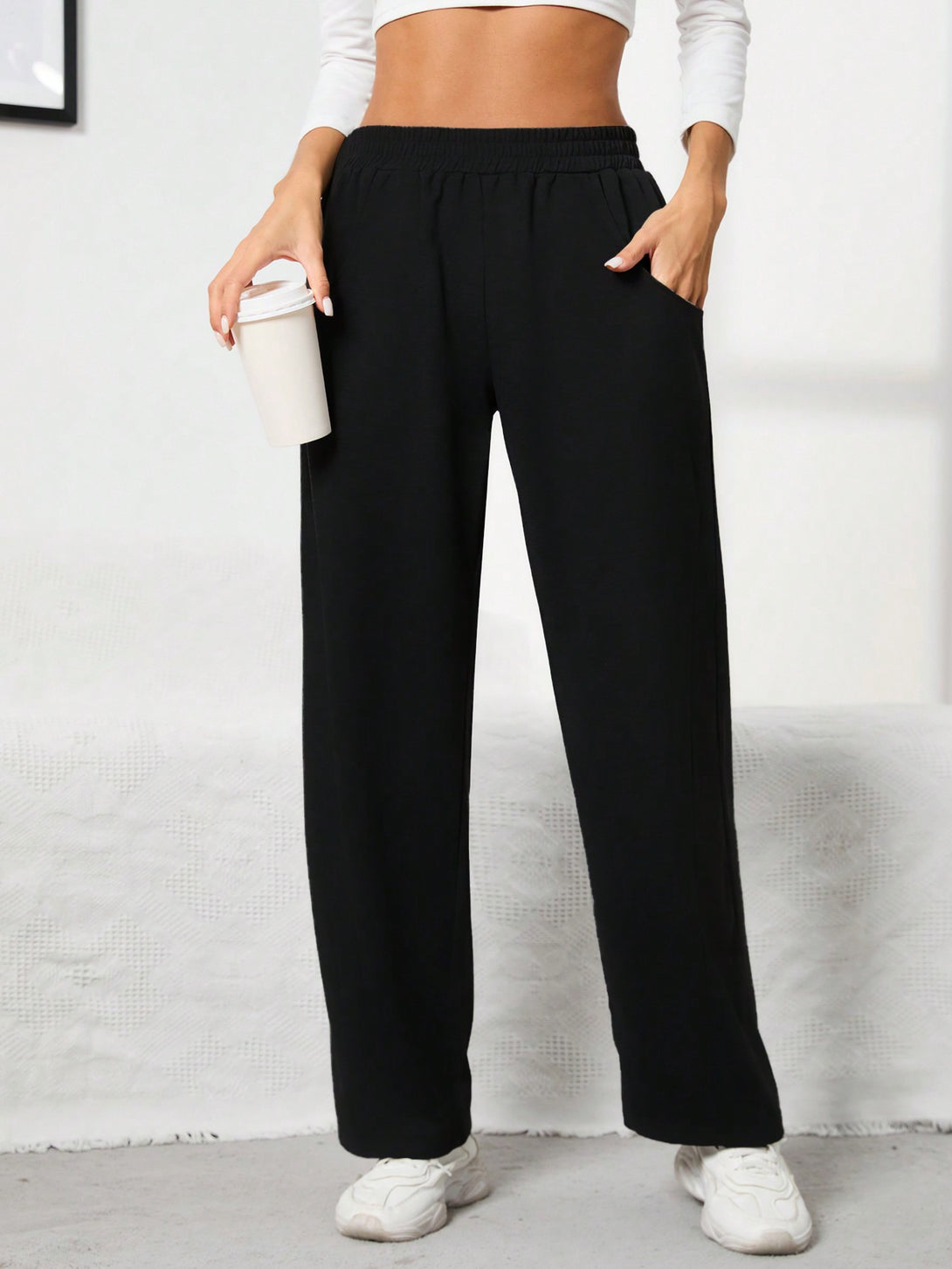 Ropa de Mujer, Bottoms de Mujer, Pantalones de Deporte para Mujer, Colección de trajes de mujer, 11556085, Negro
