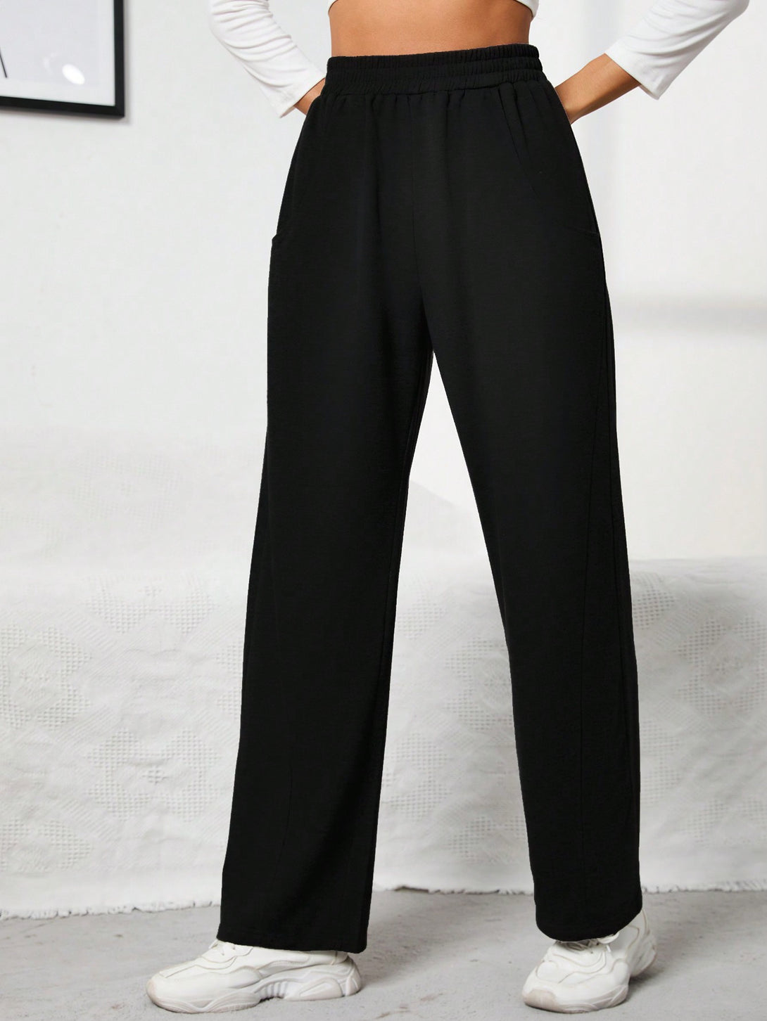 Ropa de Mujer, Bottoms de Mujer, Pantalones de Deporte para Mujer, Colección de trajes de mujer, 11556085, Negro