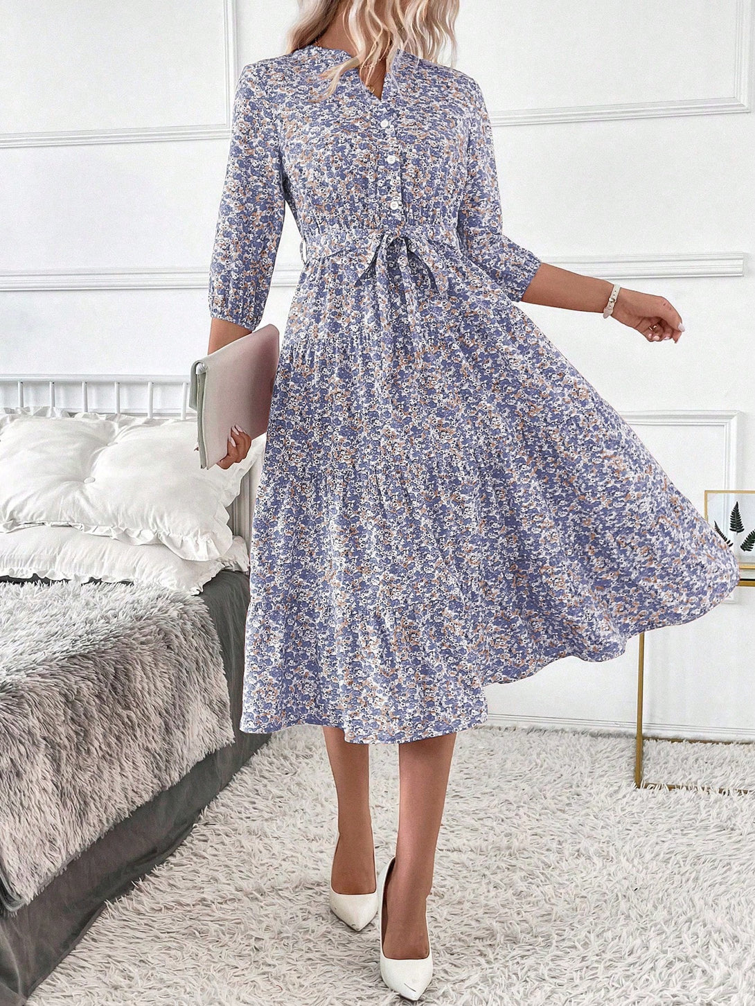 Ropa de Mujer, Vestidos de mujer, Vestidos midi para mujer, 48226935, Púrpura malva