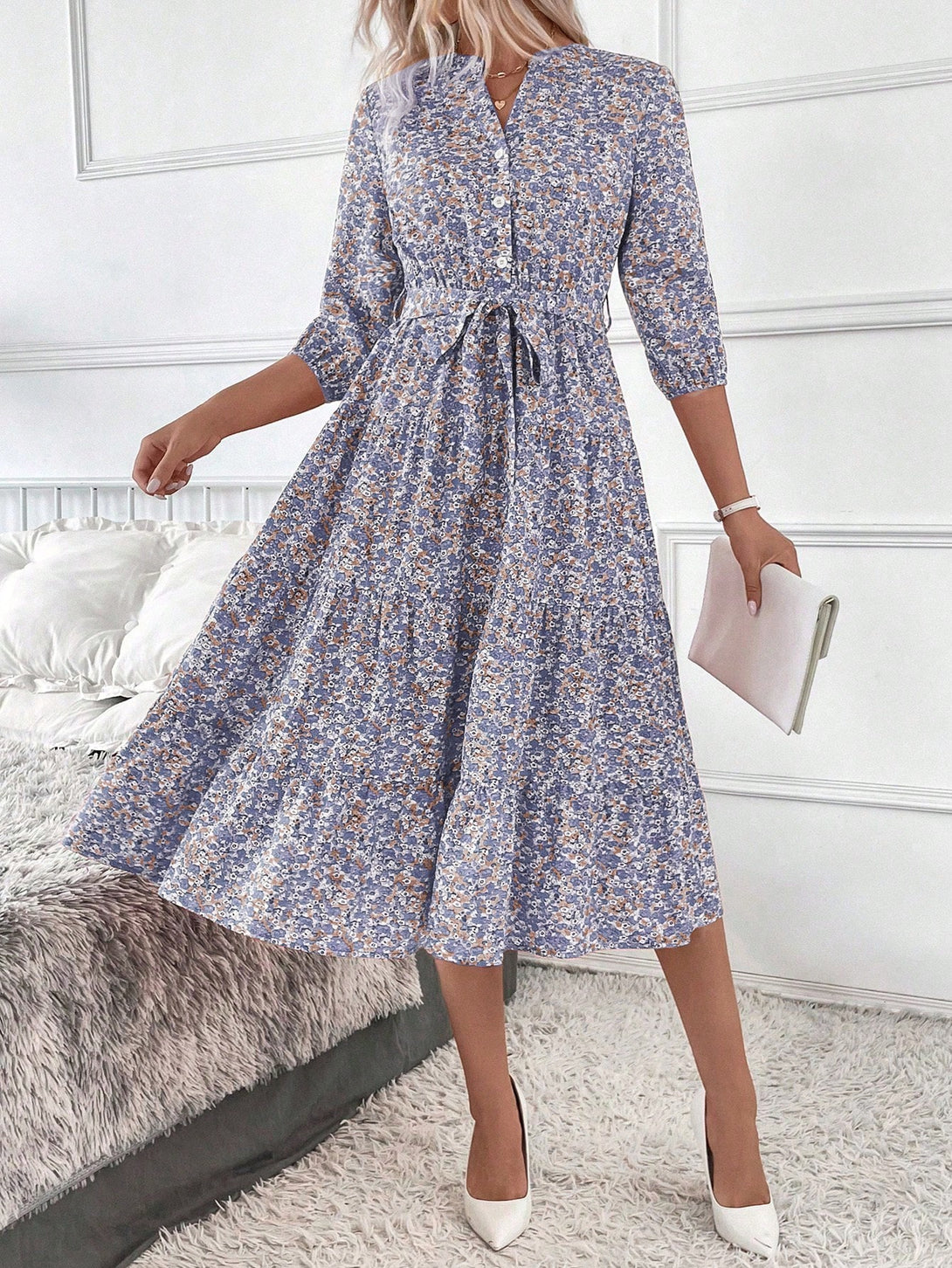 Ropa de Mujer, Vestidos de mujer, Vestidos midi para mujer, 48226935, Púrpura malva