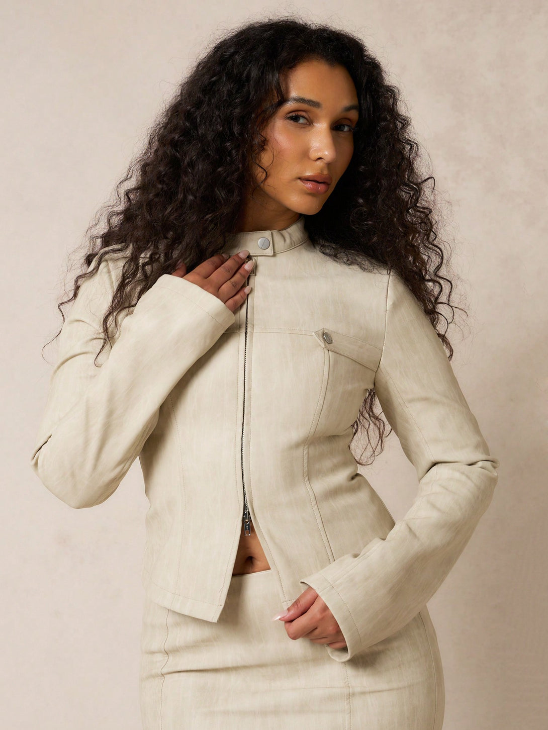 Ropa de Mujer, Ropa de Exterior para Mujer, Cazadoras para Mujer, 48518600, Albaricoque