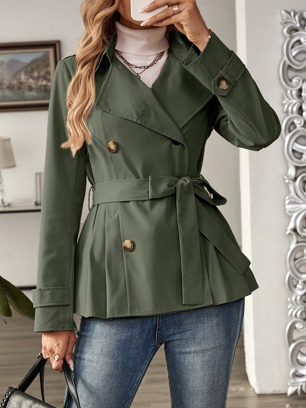 Ropa de Mujer, Ropa de Exterior para Mujer, Gabardinas para Mujer, 46435722, Verde militar