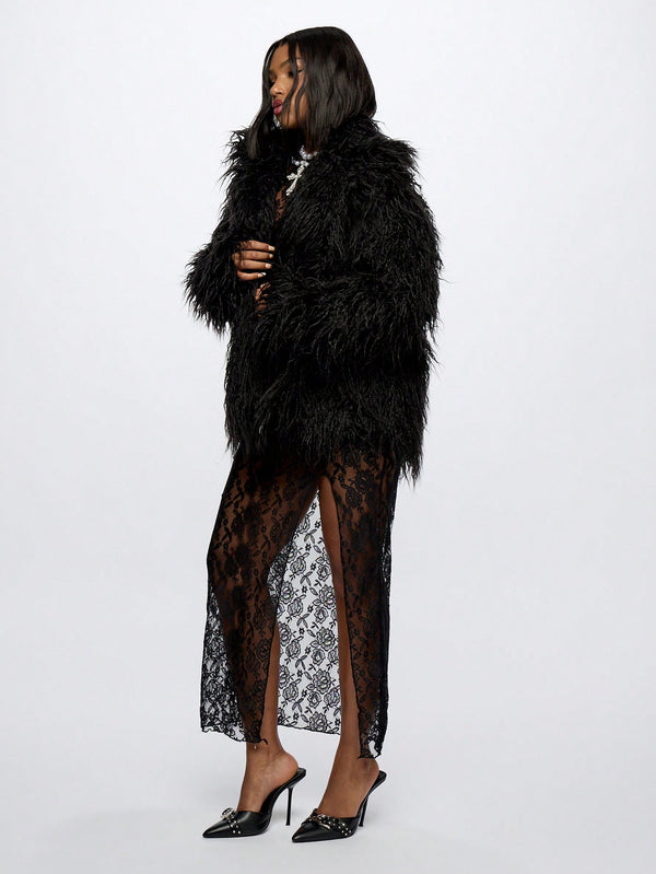 Ropa de Mujer, Ropa de Exterior para Mujer, Abrigos de Pieles Similares para Mujer, OUTFITS LOOKBOOK, 48949181, Negro