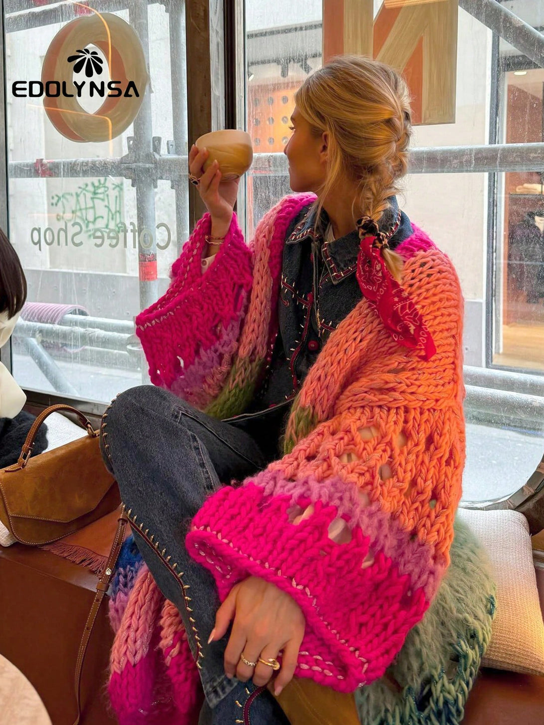 Ropa de Mujer, Tejido de Punto de Mujer, Cárdigans de Mujer, 49294035, Rosa