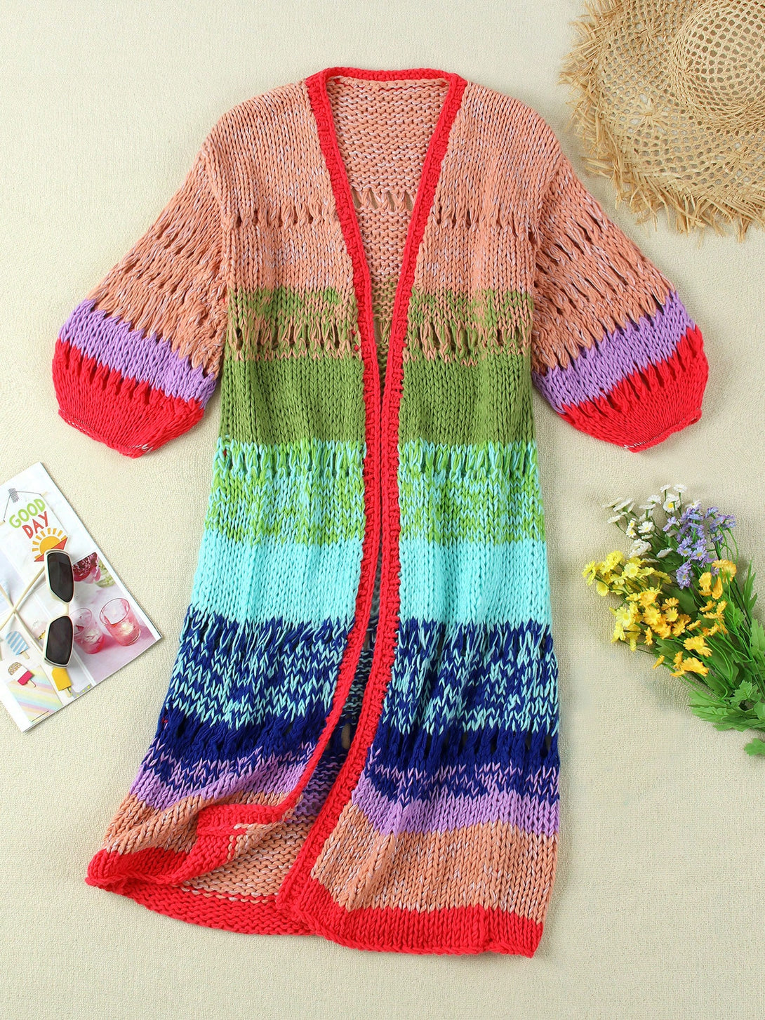 Ropa de Mujer, Tejido de Punto de Mujer, Cárdigans de Mujer, 49294035, Rosa
