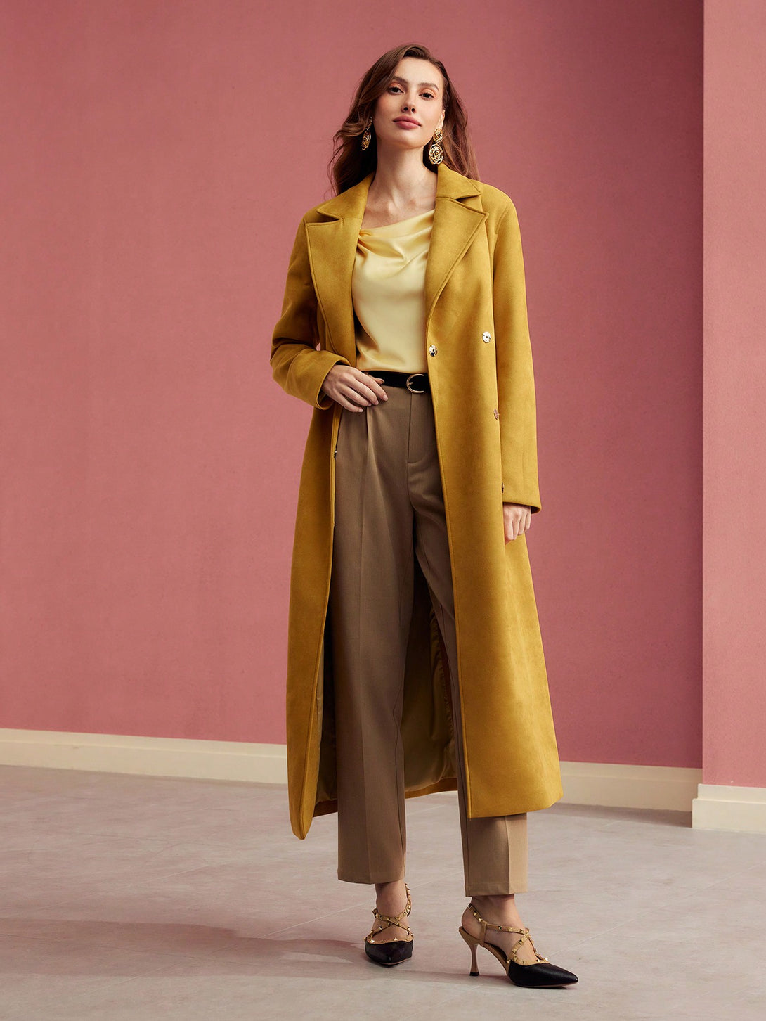 Ropa de Mujer, Ropa de Exterior para Mujer, Gabardinas para Mujer, OUTFITS LOOKBOOK, 49031686, Amarillo