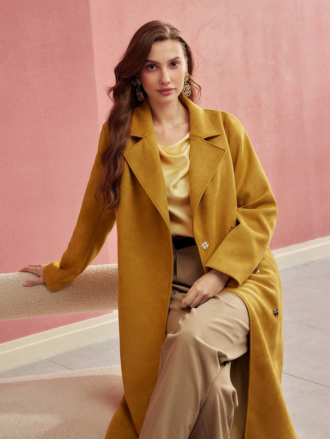 Ropa de Mujer, Ropa de Exterior para Mujer, Gabardinas para Mujer, OUTFITS LOOKBOOK, 49031686, Amarillo