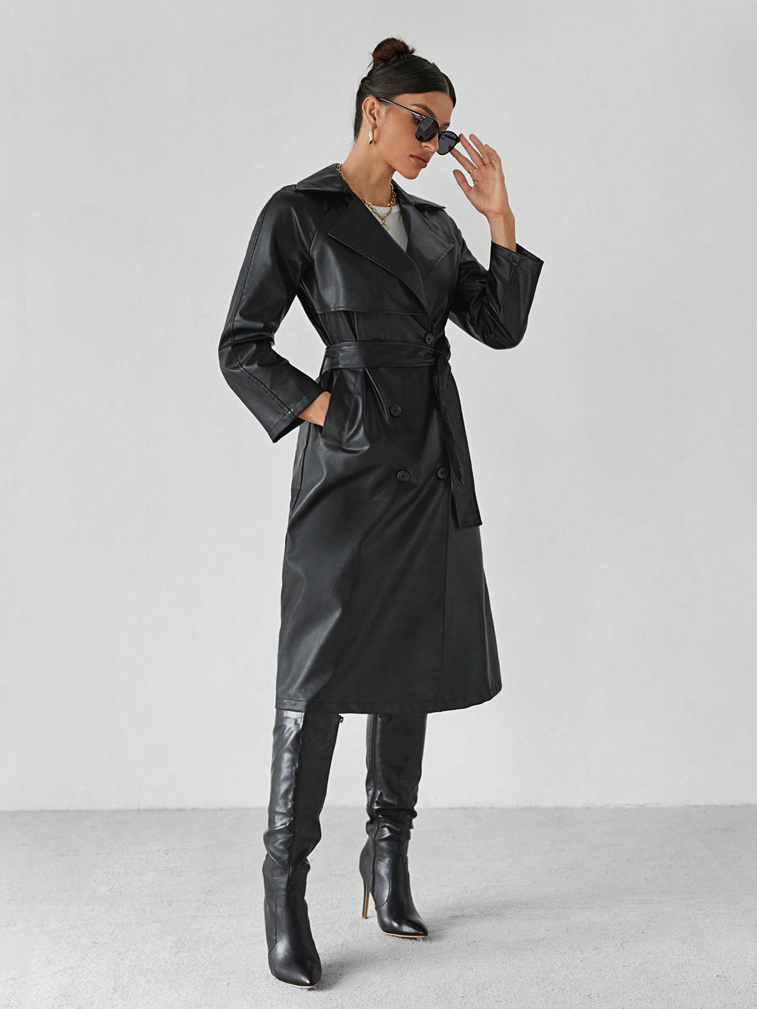 Ropa de Mujer, Ropa de Exterior para Mujer, Gabardinas para Mujer, 49040278, Negro