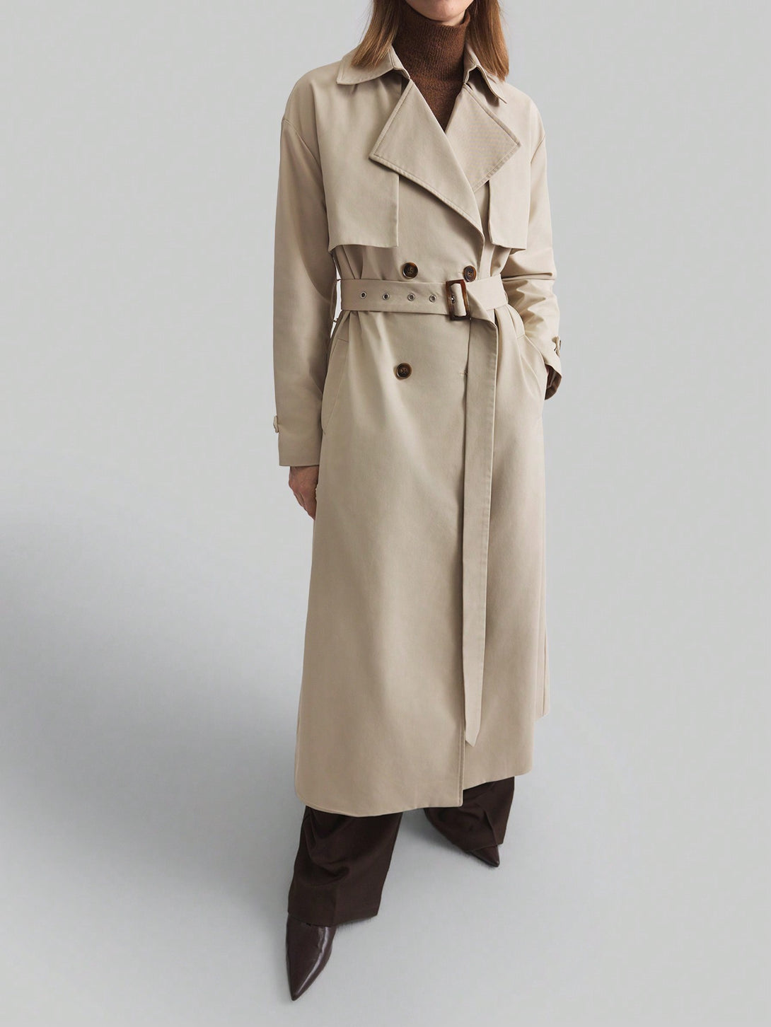 Ropa de Mujer, Ropa de Exterior para Mujer, Gabardinas para Mujer, 49411946, Caqui