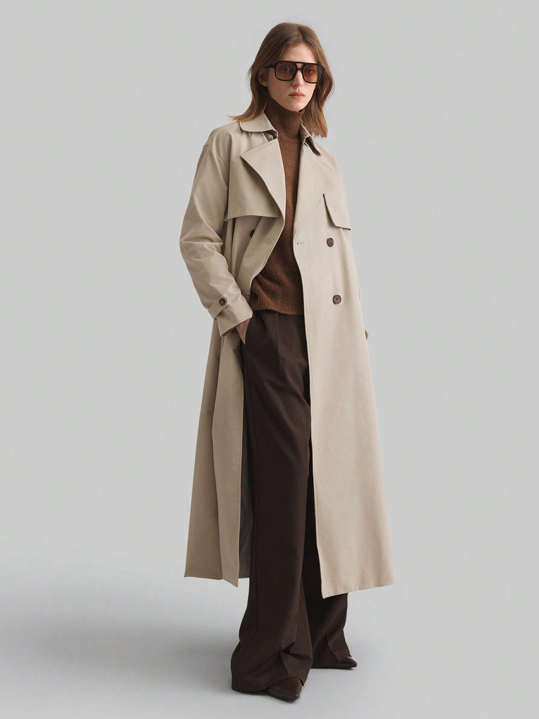 Ropa de Mujer, Ropa de Exterior para Mujer, Gabardinas para Mujer, 49411946, Caqui